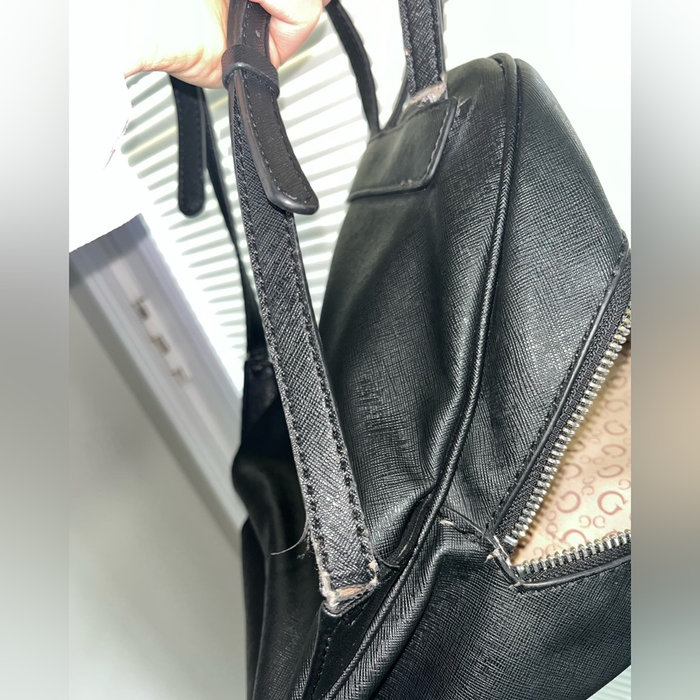 Guess Small Black Leather Backpack - image 4